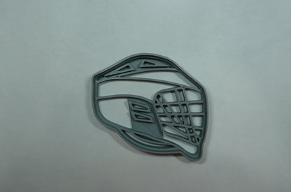 6x Lacrosse Helmet Side View Fondant Cutter Cupcake Topper 1.75 IN USA FD5384