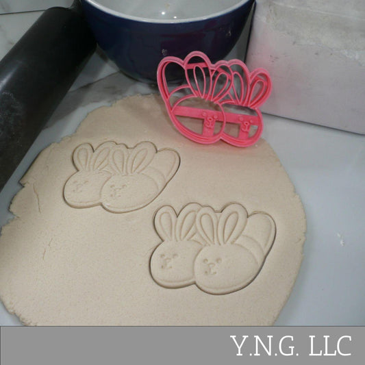 Bunny Slippers Shoes Shape Cookie Cutter Made In USA PR5495