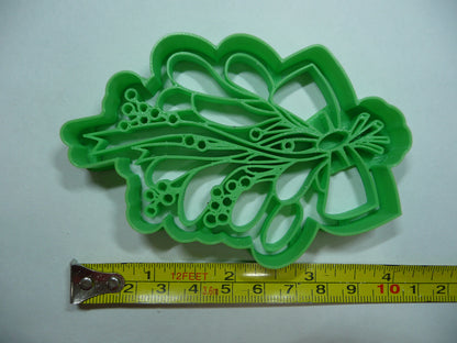 Hanging Mistletoe With Bow Christmas Cookie Cutter Made In USA PR5510