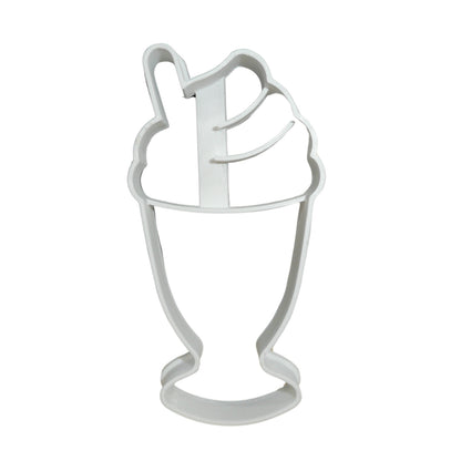 6x Classic Milkshake Fondant Cutter Cupcake Topper 1.75 IN USA FD5516
