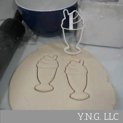 Classic Milkshake With Whipped Cream Cookie Cutter Made In USA PR5516