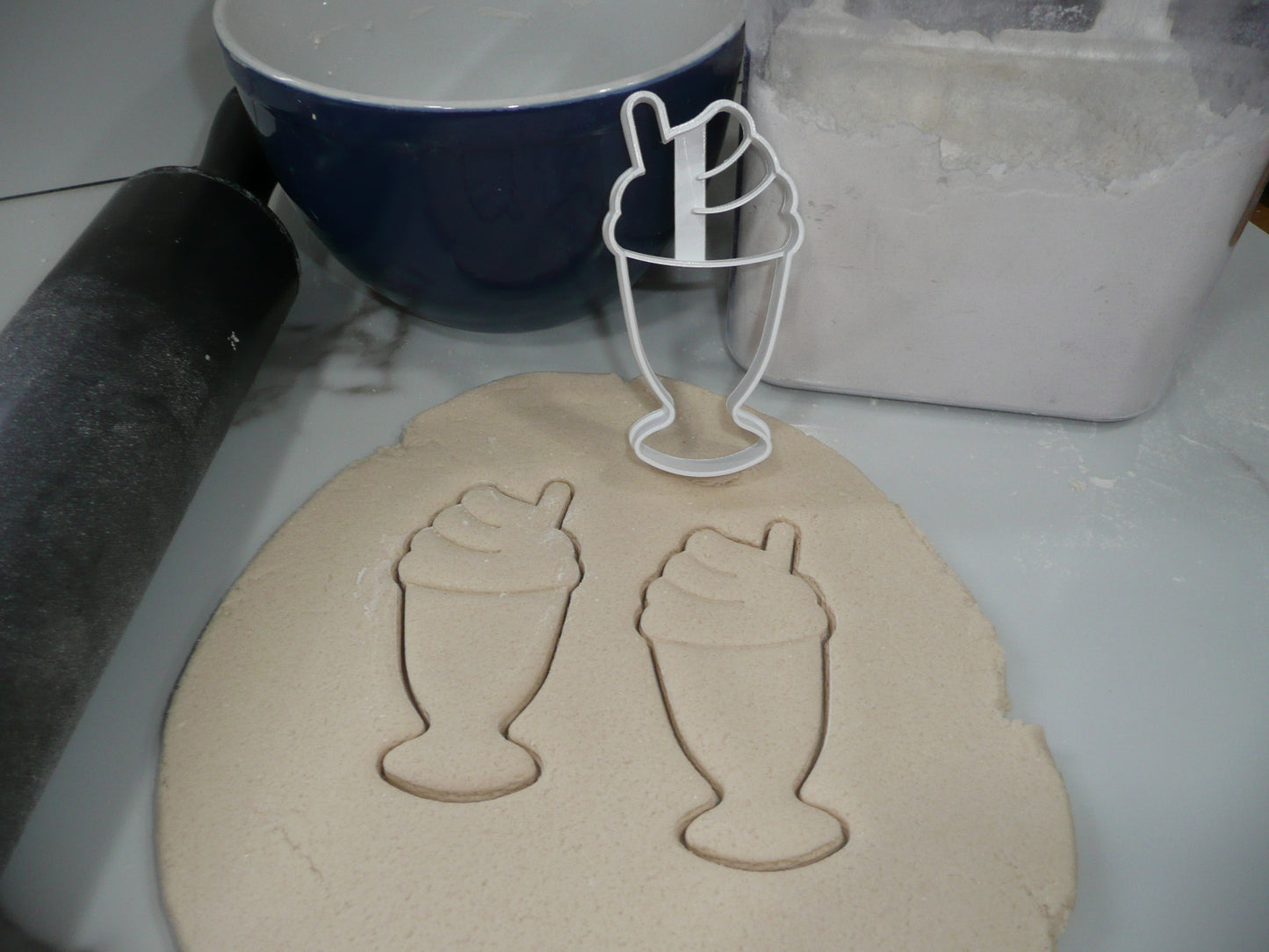 Classic Milkshake With Whipped Cream Cookie Cutter Made In USA PR5516