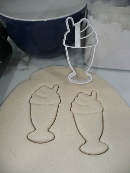 Classic Milkshake With Whipped Cream Cookie Cutter Made In USA PR5516