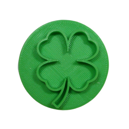 4 Leaf Clover Shamrock St Patricks Day Cookie Stamp Embosser Made In USA PR5519