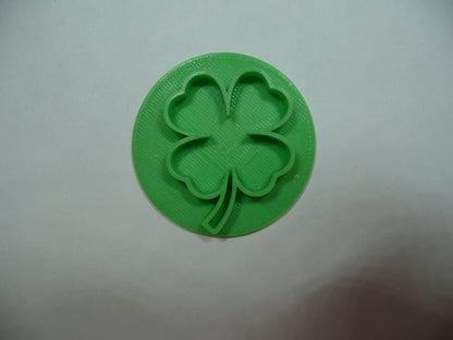 4 Leaf Clover Shamrock St Patricks Day Cookie Stamp Embosser Made In USA PR5519