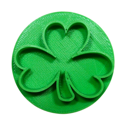 3 Leaf Clover Shamrock St Patricks Day Cookie Stamp Embosser Made In USA PR5520