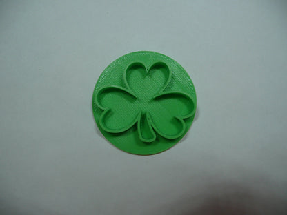3 Leaf Clover Shamrock St Patricks Day Cookie Stamp Embosser Made In USA PR5520