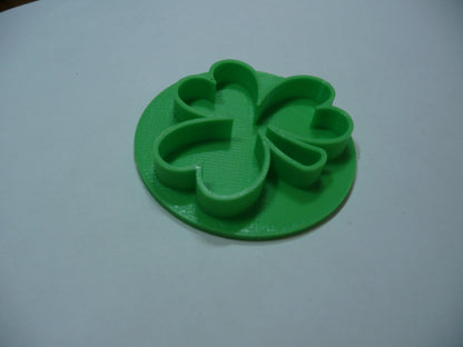 3 Leaf Clover Shamrock St Patricks Day Cookie Stamp Embosser Made In USA PR5520