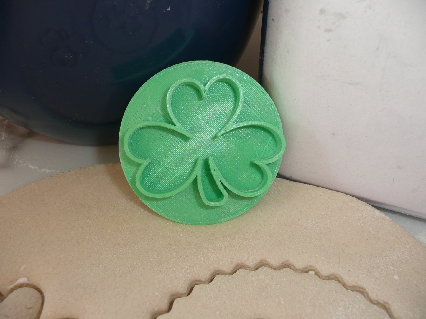 3 Leaf Clover Shamrock St Patricks Day Cookie Stamp Embosser Made In USA PR5520