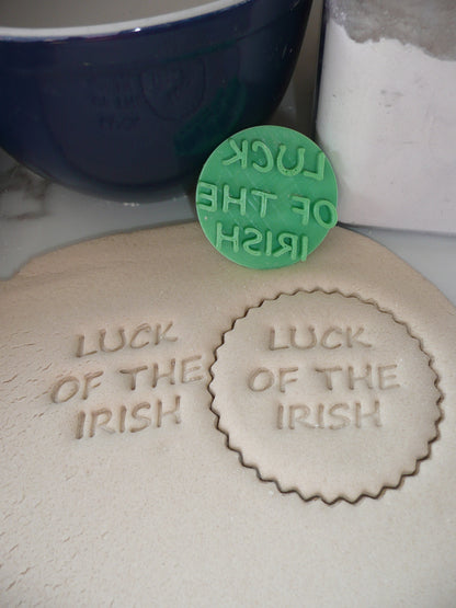 Luck Of The Irish St Patricks Day Cookie Stamp Embosser Made In USA PR5529