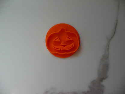 Jack O Lantern Halloween Pumpkin Cookie Stamp Embosser Made In USA PR5542