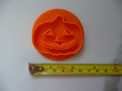 Jack O Lantern Halloween Pumpkin Cookie Stamp Embosser Made In USA PR5542