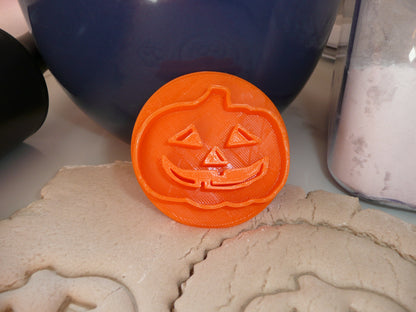 Jack O Lantern Halloween Pumpkin Cookie Stamp Embosser Made In USA PR5542