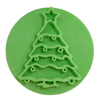 Christmas Tree Cookie Stamp Embosser Made In USA PR5550
