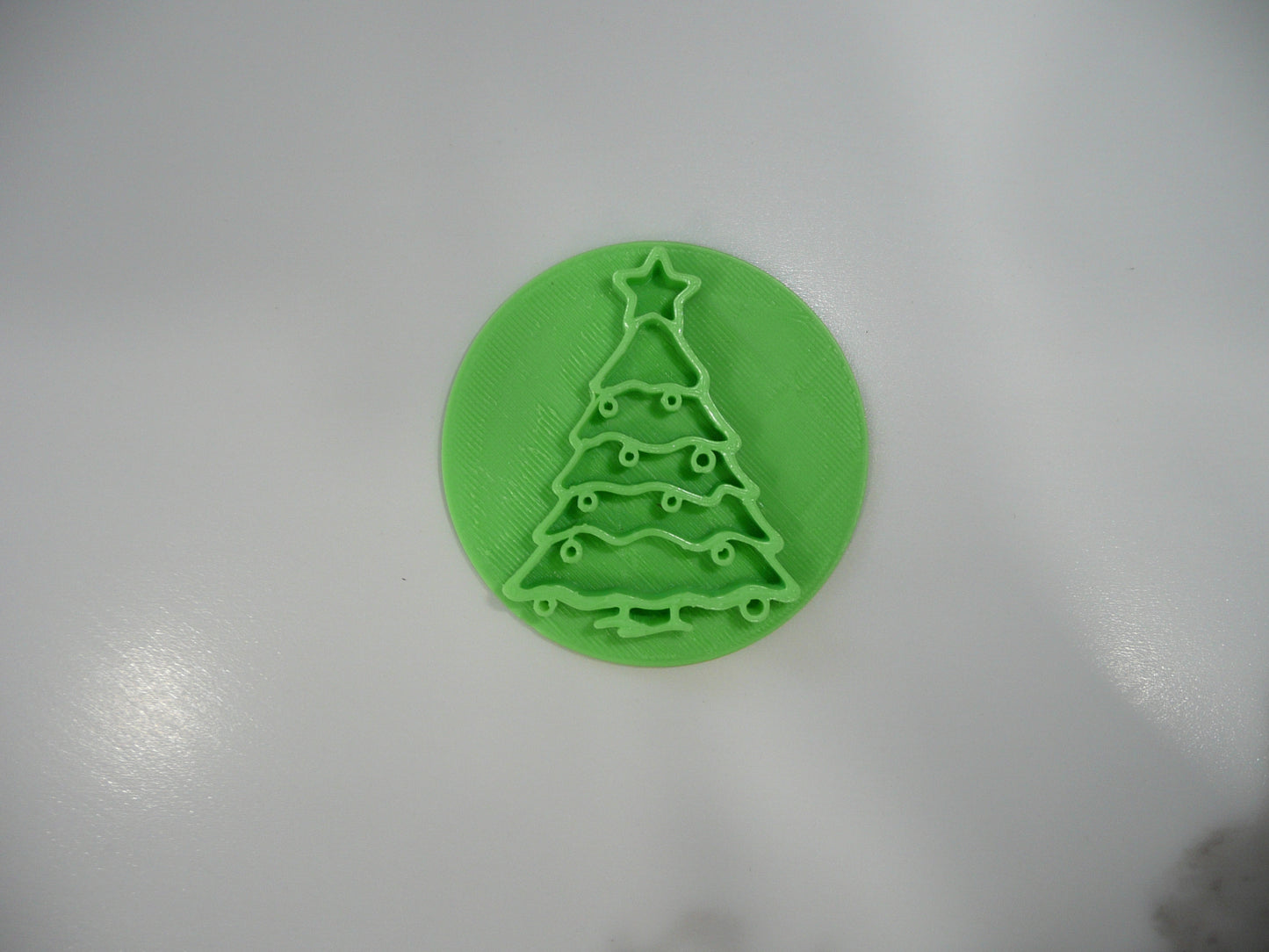 Christmas Tree Cookie Stamp Embosser Made In USA PR5550