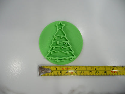 Christmas Tree Cookie Stamp Embosser Made In USA PR5550
