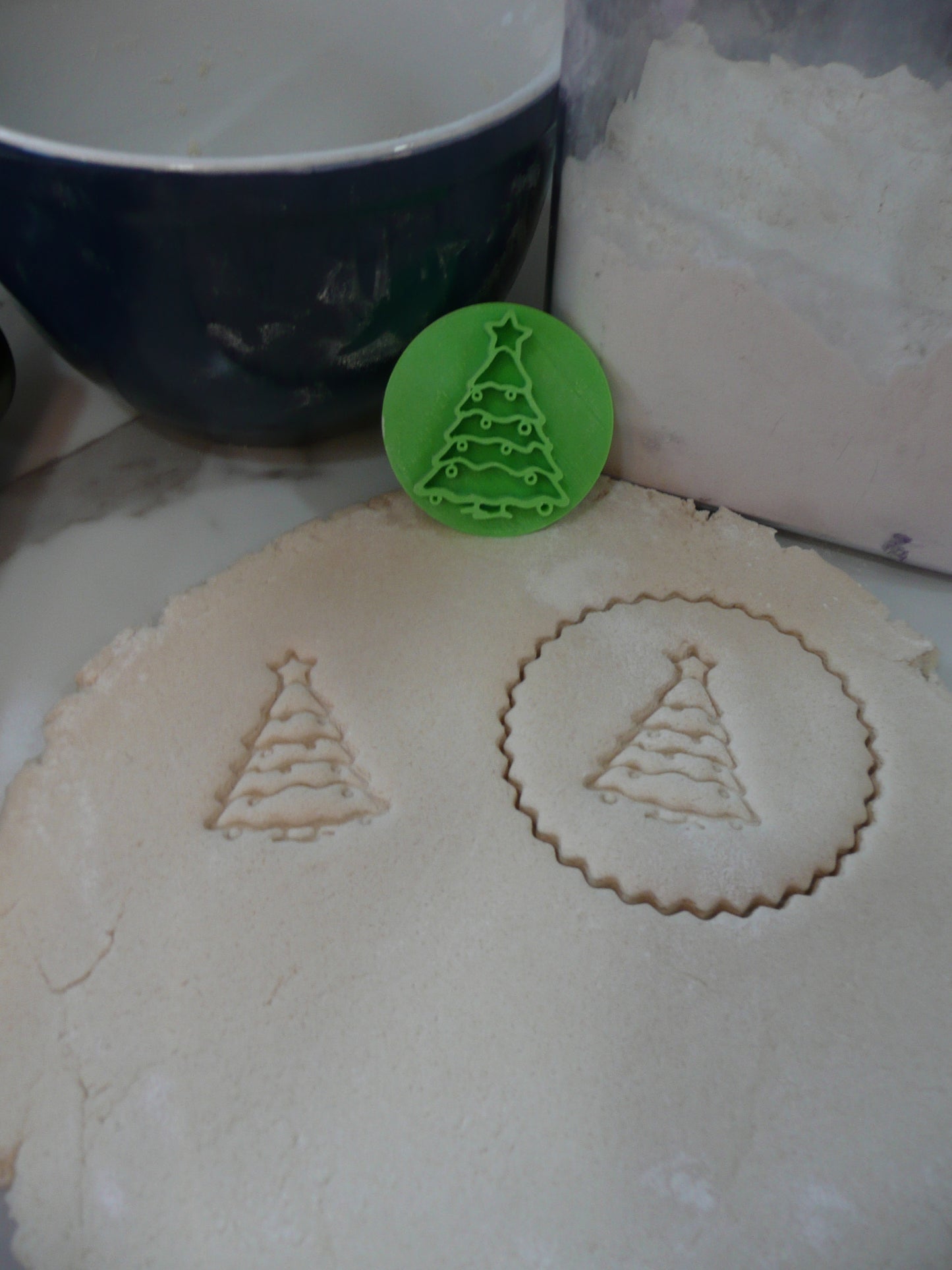 Christmas Tree Cookie Stamp Embosser Made In USA PR5550