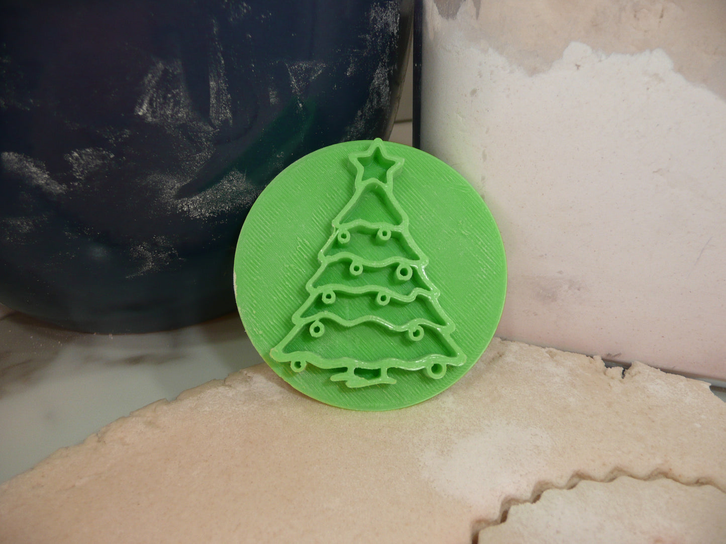 Christmas Tree Cookie Stamp Embosser Made In USA PR5550