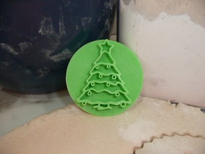 Christmas Tree Cookie Stamp Embosser Made In USA PR5550