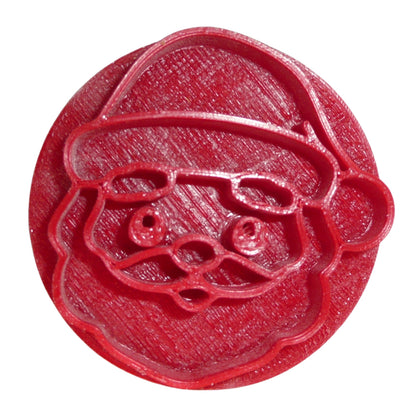 Santa Claus Face Christmas Cookie Stamp Embosser Made In USA PR5554