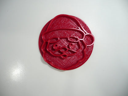 Santa Claus Face Christmas Cookie Stamp Embosser Made In USA PR5554
