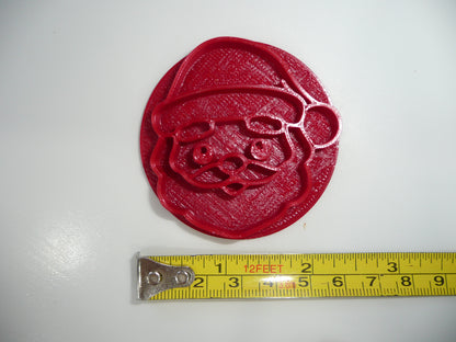 Santa Claus Face Christmas Cookie Stamp Embosser Made In USA PR5554