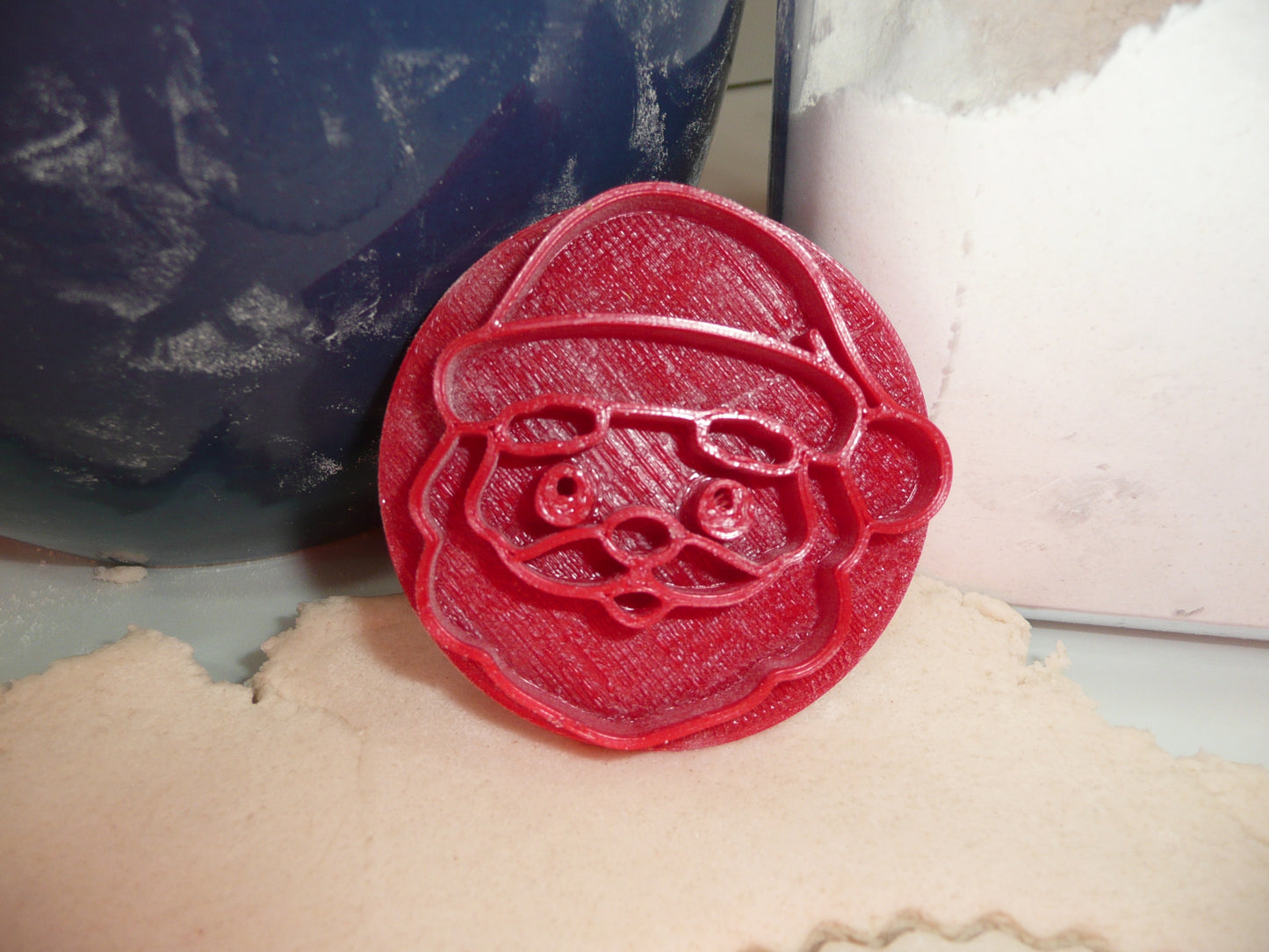 Santa Claus Face Christmas Cookie Stamp Embosser Made In USA PR5554