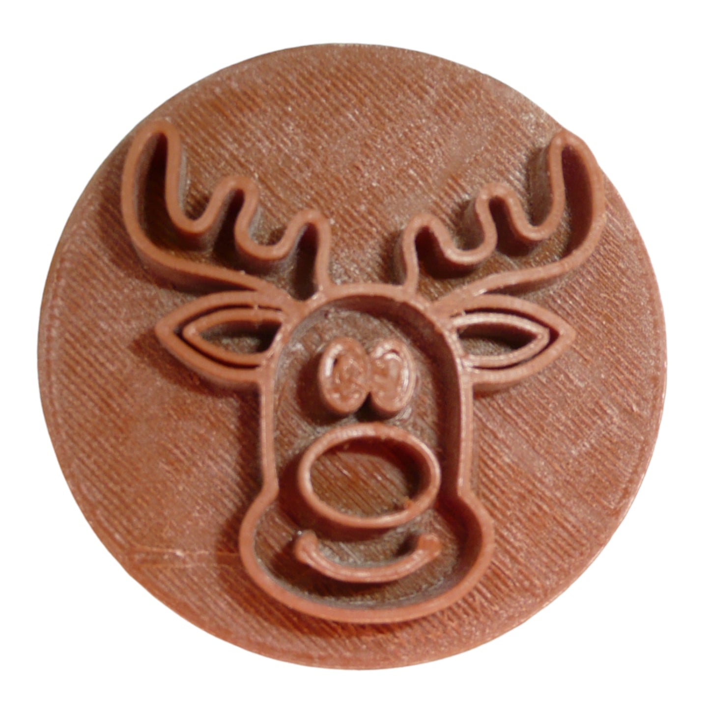 Reindeer Face Christmas Cookie Stamp Embosser Made In USA PR5555