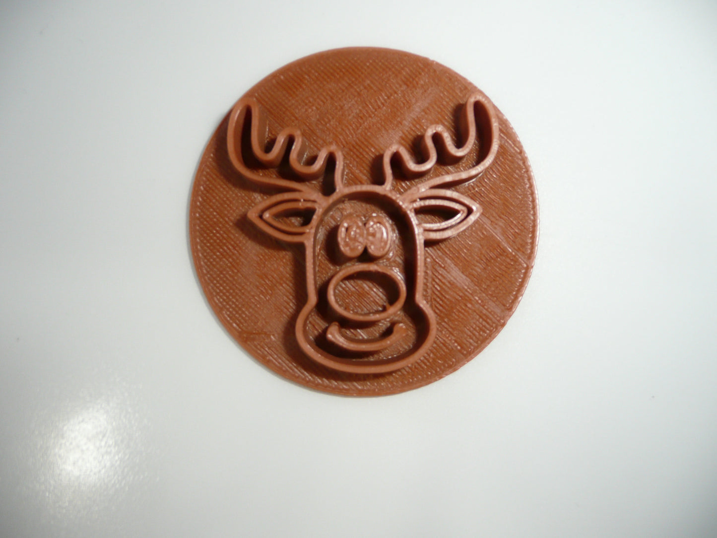 Reindeer Face Christmas Cookie Stamp Embosser Made In USA PR5555