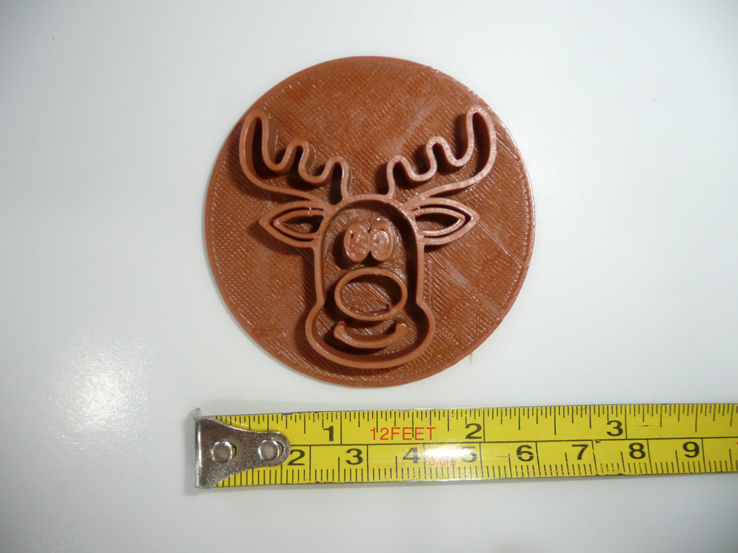 Reindeer Face Christmas Cookie Stamp Embosser Made In USA PR5555