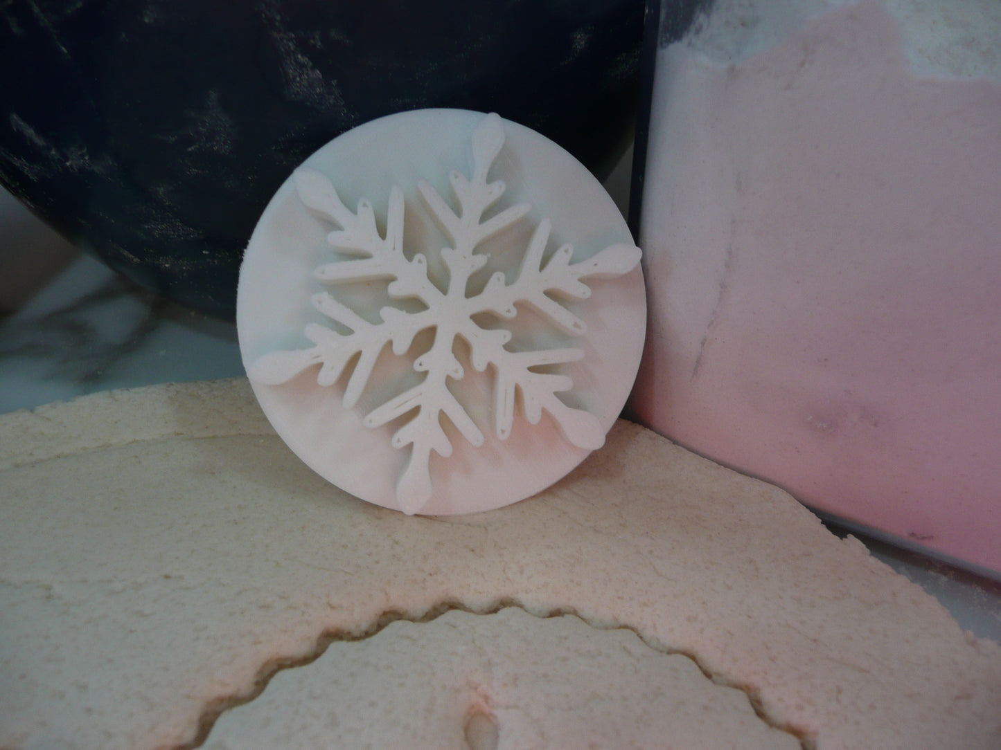 Snowflake Cookie Stamp Embosser Made In USA PR5557