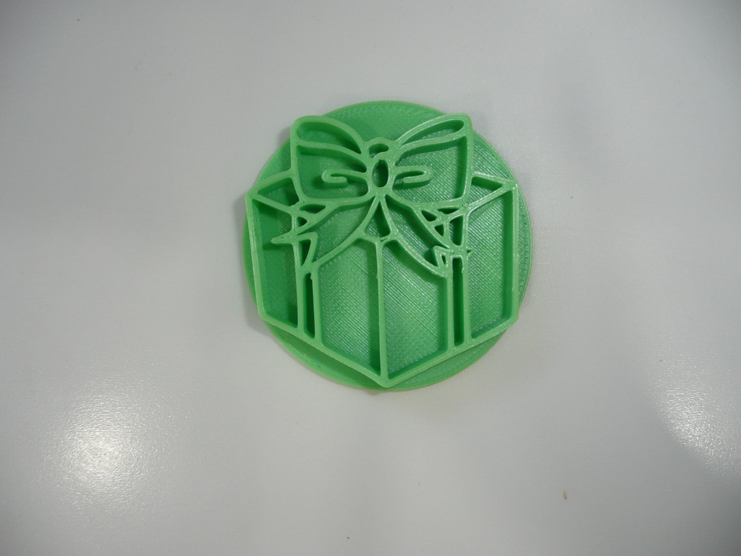 Christmas Present Shaped Cookie Stamp Embosser Made In USA PR5558