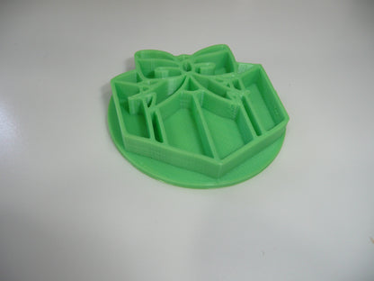 Christmas Present Shaped Cookie Stamp Embosser Made In USA PR5558