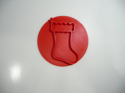 Christmas Stocking Cookie Stamp Embosser Made In USA PR5559