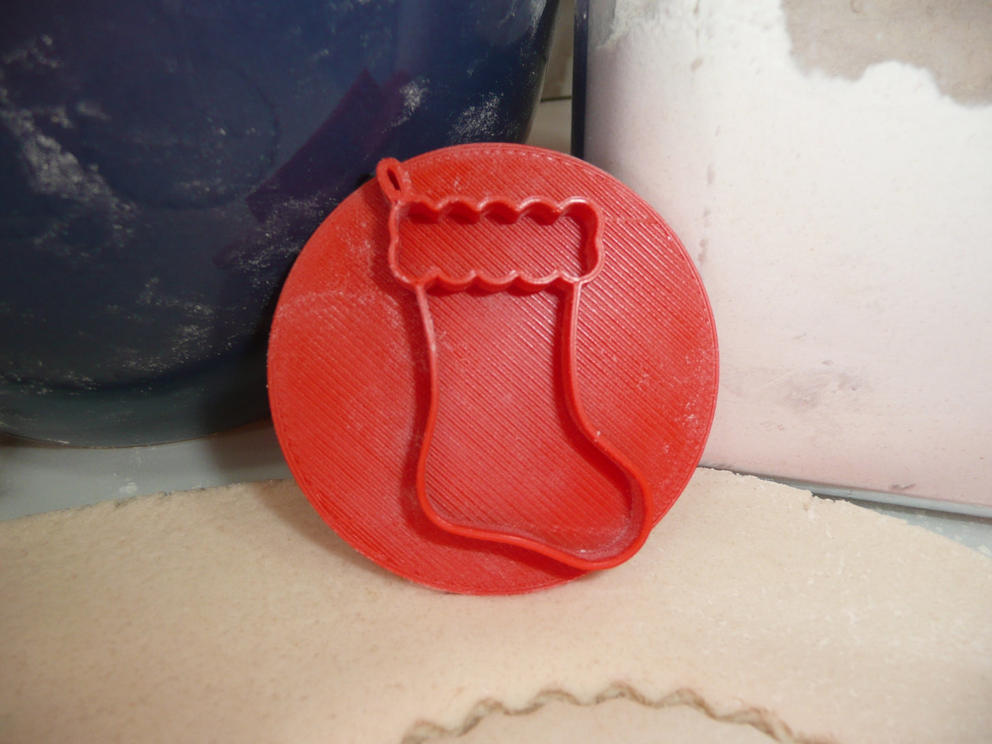Christmas Stocking Cookie Stamp Embosser Made In USA PR5559