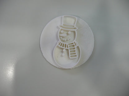Snowman Christmas Cookie Stamp Embosser Made In USA PR5573