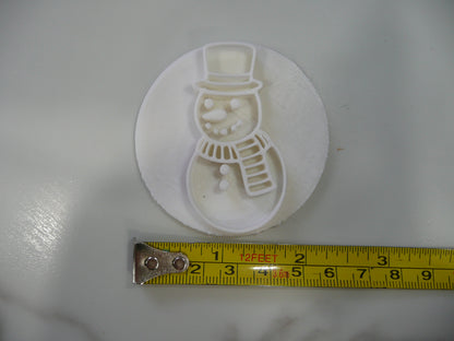 Snowman Christmas Cookie Stamp Embosser Made In USA PR5573