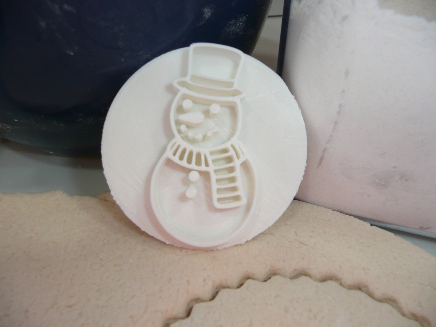 Snowman Christmas Cookie Stamp Embosser Made In USA PR5573