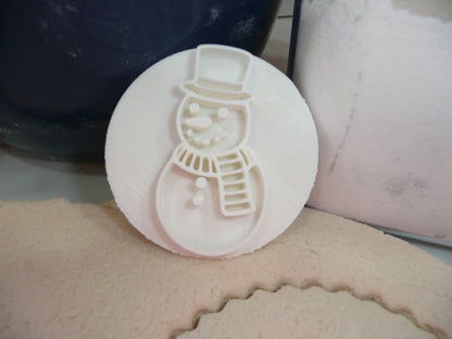 Snowman Christmas Cookie Stamp Embosser Made In USA PR5573