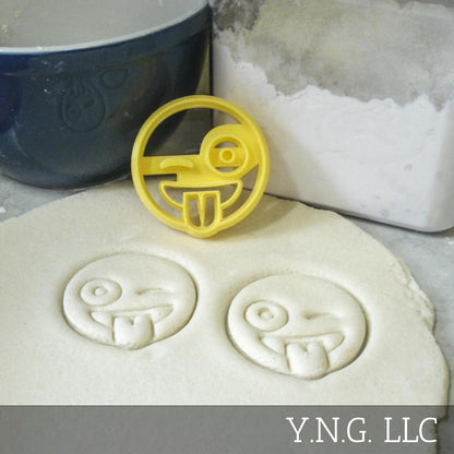 Winking Smiley Face Emoji Emoticon Smileys Cookie Cutter Made In USA PR561