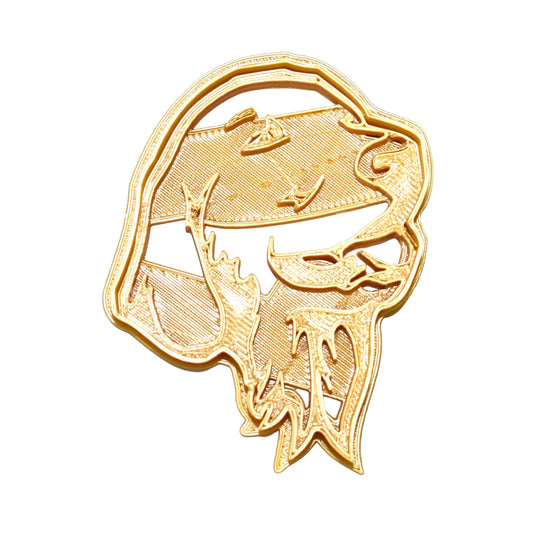 6x Golden Retriever Fondant Cutter Cupcake Topper 1.75 IN USA FD627