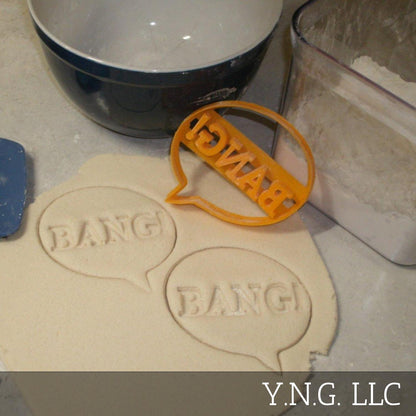 Word Balloon Bang Comic Books Cartoon Strips Cookie Cutter Made In USA PR637