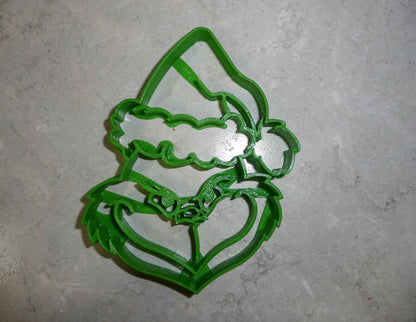 Grinch Head Dr Seuss Christmas Cartoon Cookie Cutter Made In USA PR682