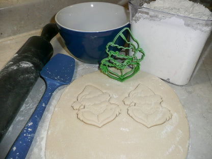 Grinch Head Dr Seuss Christmas Cartoon Cookie Cutter Made In USA PR682