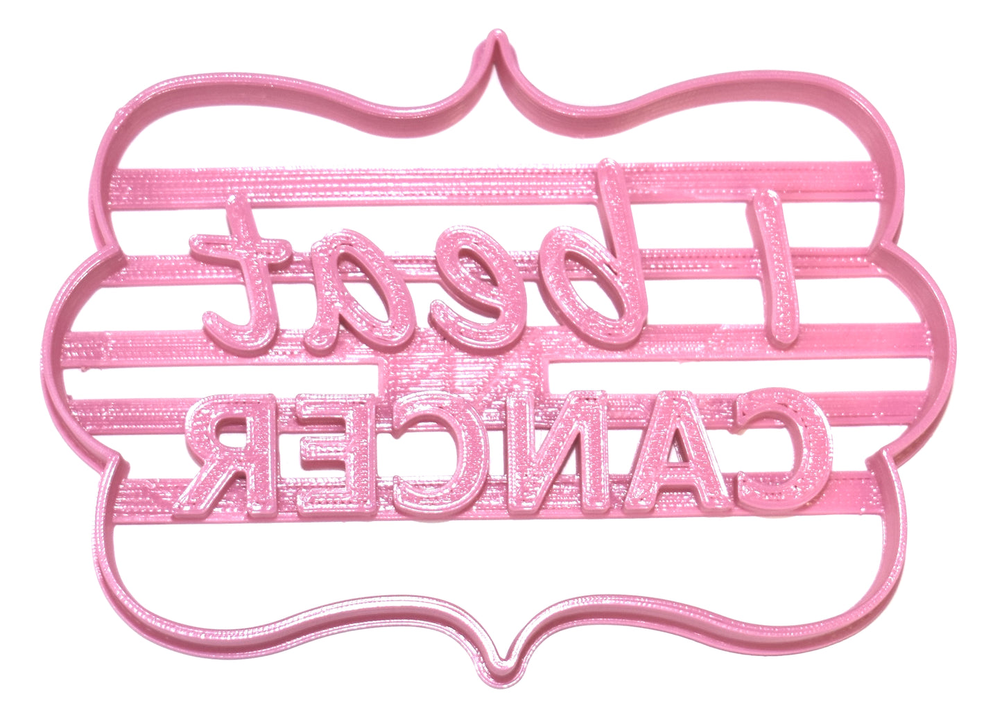 I Beat Cancer Survivor Remission Celebration Cookie Cutter Made In USA PR727