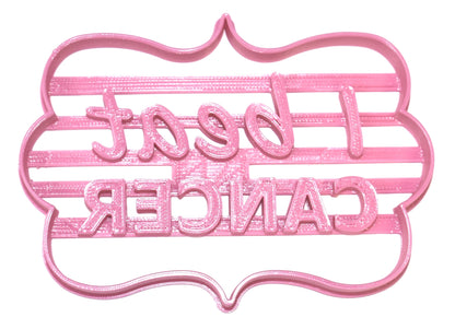 I Beat Cancer Survivor Remission Celebration Cookie Cutter Made In USA PR727