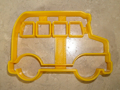 School Yellow Bus Side View Outline Cookie Cutter Made In USA PR837