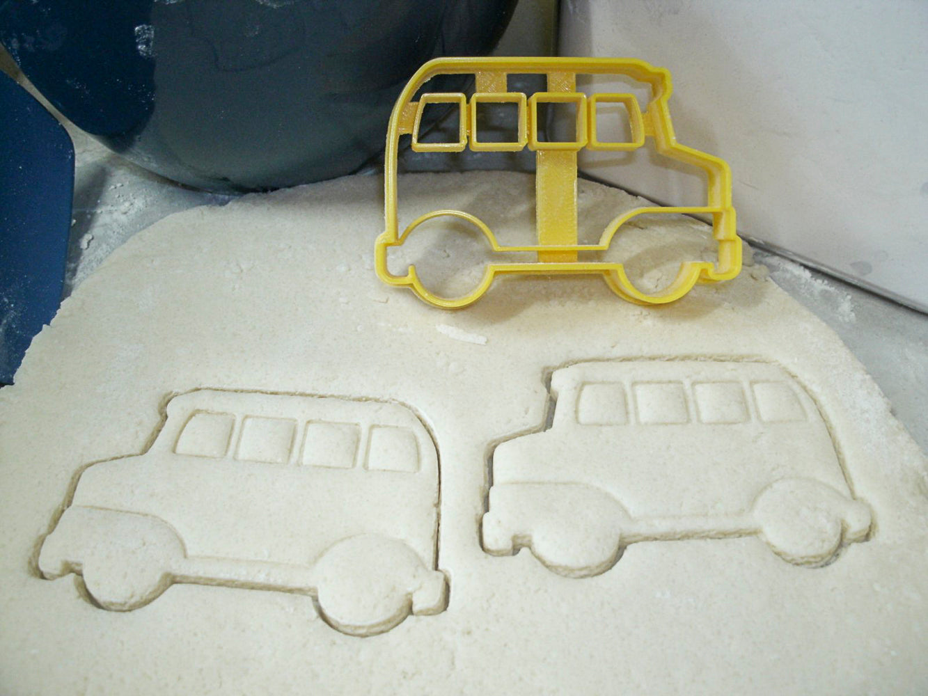 School Yellow Bus Side View Outline Cookie Cutter Made In USA PR837