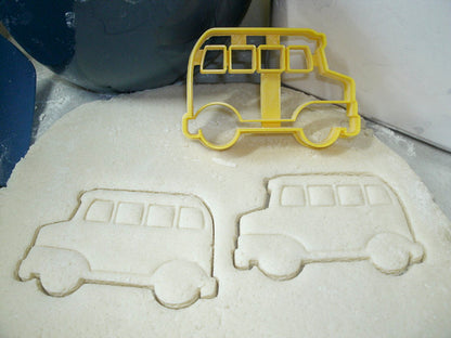 School Yellow Bus Side View Outline Cookie Cutter Made In USA PR837