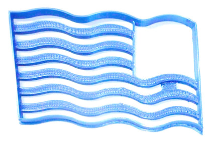 Waving American Flag United States Stars Stripes Cookie Cutter Made In USA PR902